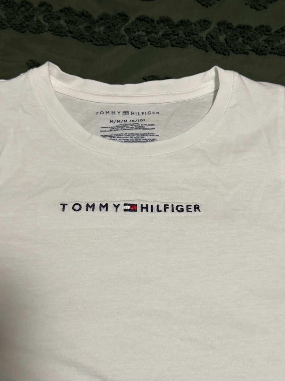 Girls Tommy Hilfiger White Short Sleeve Logo Tee